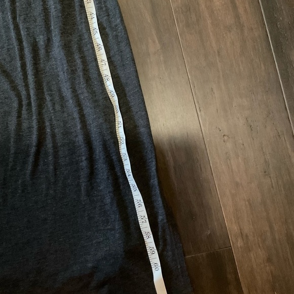 Heather By Bordeaux Heather Black Asymmetric Layer Tee Maxi Dress Size Med - Picture 7 of 7